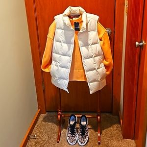 Brand new Lands' End Small White Puffy Vest